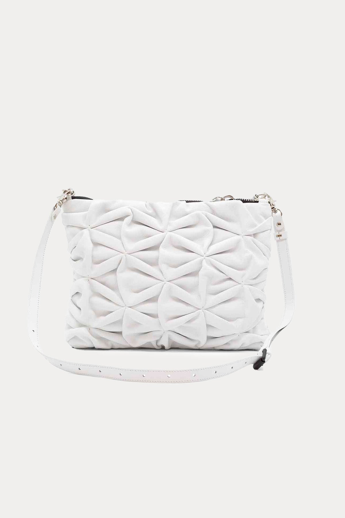 Vic Matie El İşçiliği Büzgülü Deri Omuz Çantası