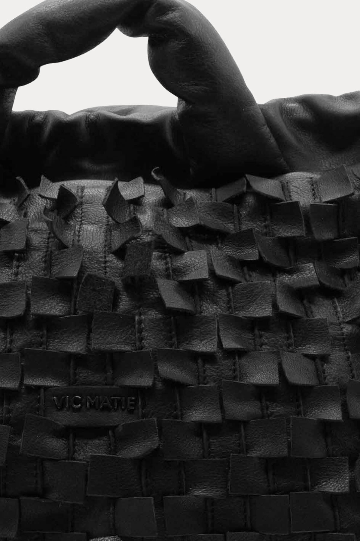 Vic Matie Örgü Deri Shopping Bag Çanta