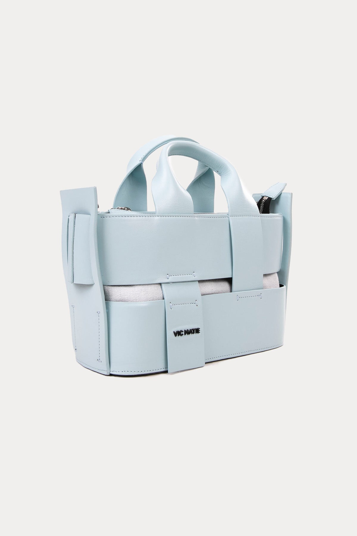 Vic Matie Kanvas Kumaş Torbalı Deri Çanta