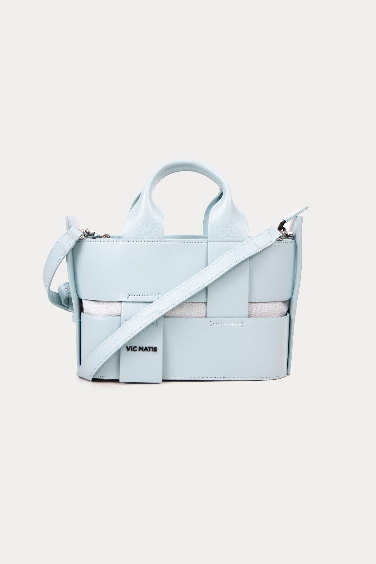 Vic Matie Kanvas Kumaş Torbalı Deri Çanta