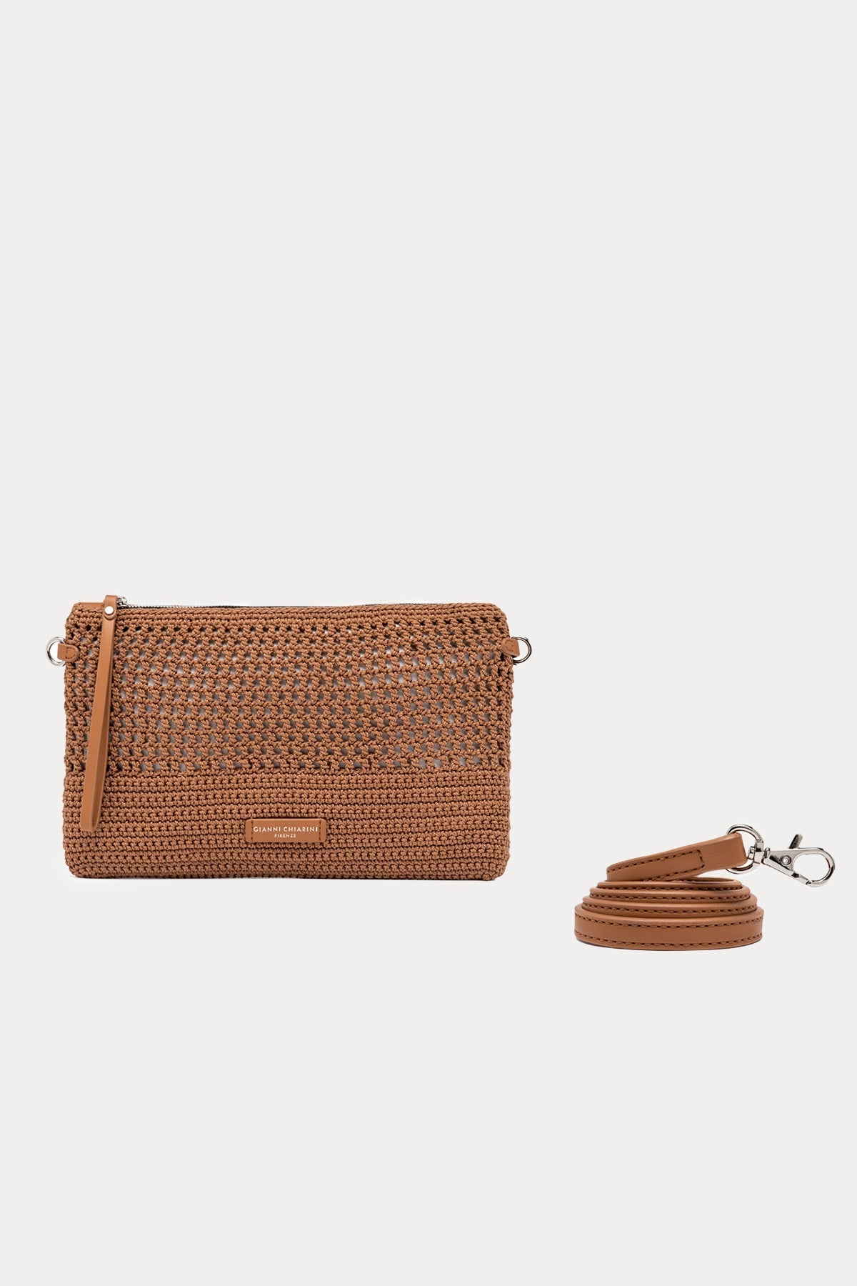 Gianni Chiarini Victoria Kanvas Örgü Clutch Çanta