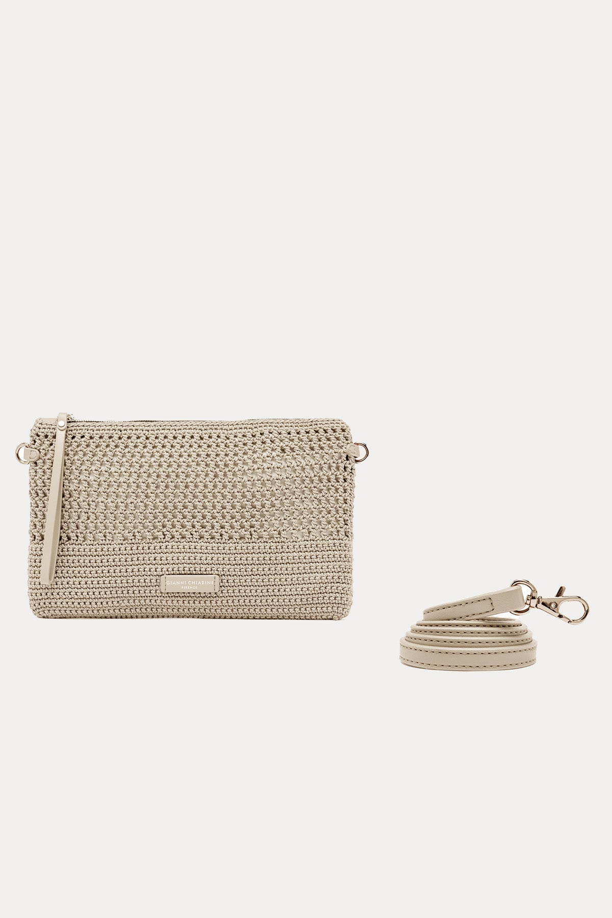 Gianni Chiarini Victoria Kanvas Örgü Clutch Çanta