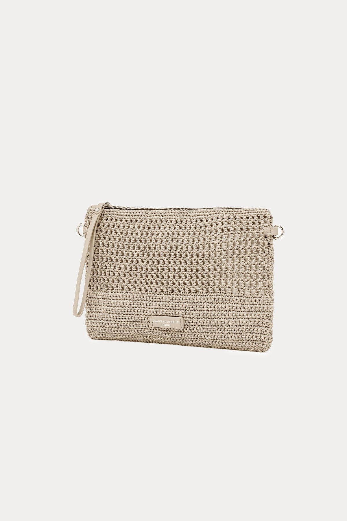 Gianni Chiarini Victoria Kanvas Örgü Clutch Çanta