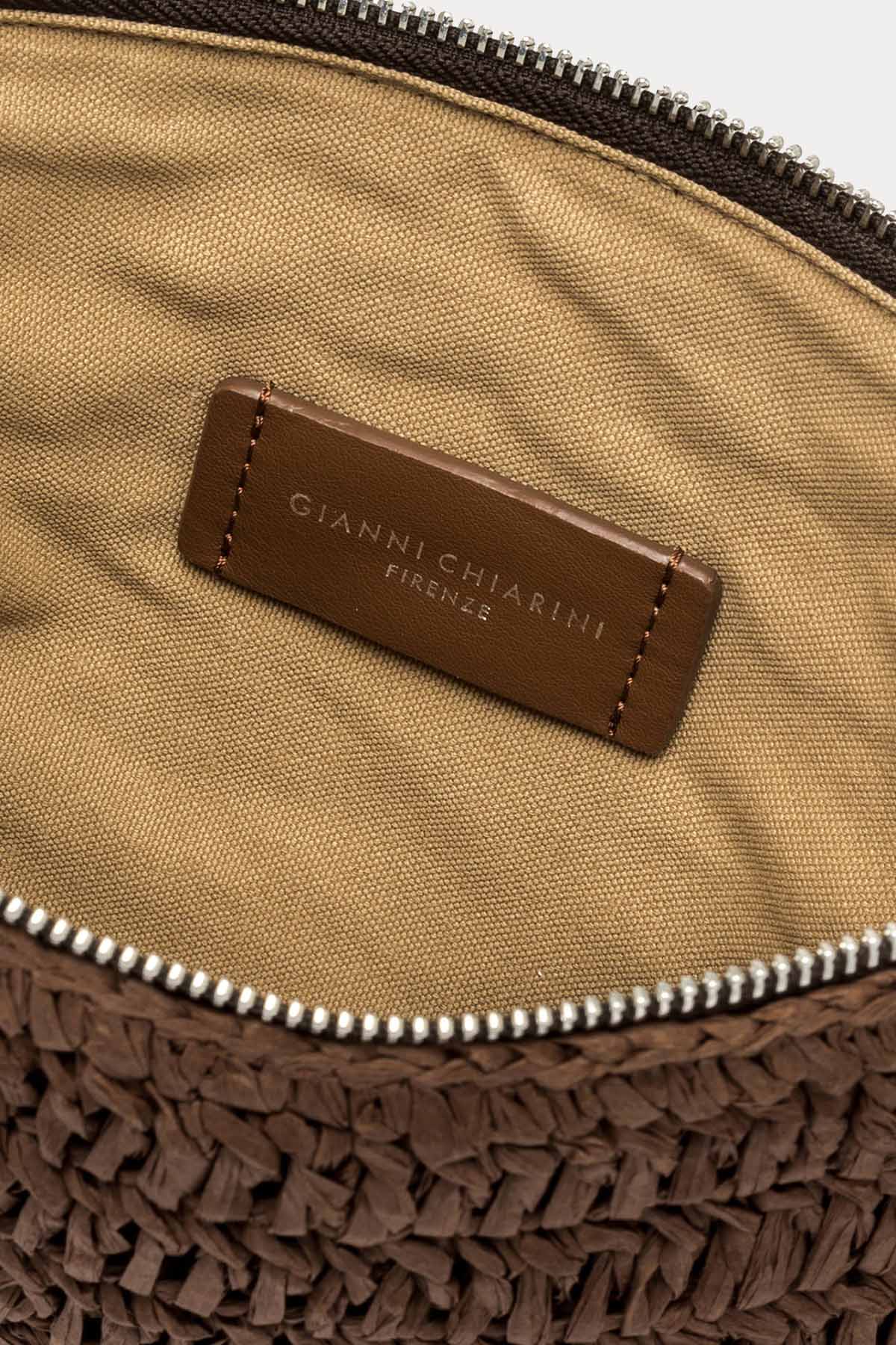 Gianni Chiarini Marcella Hasır Örgü Clutch Çanta