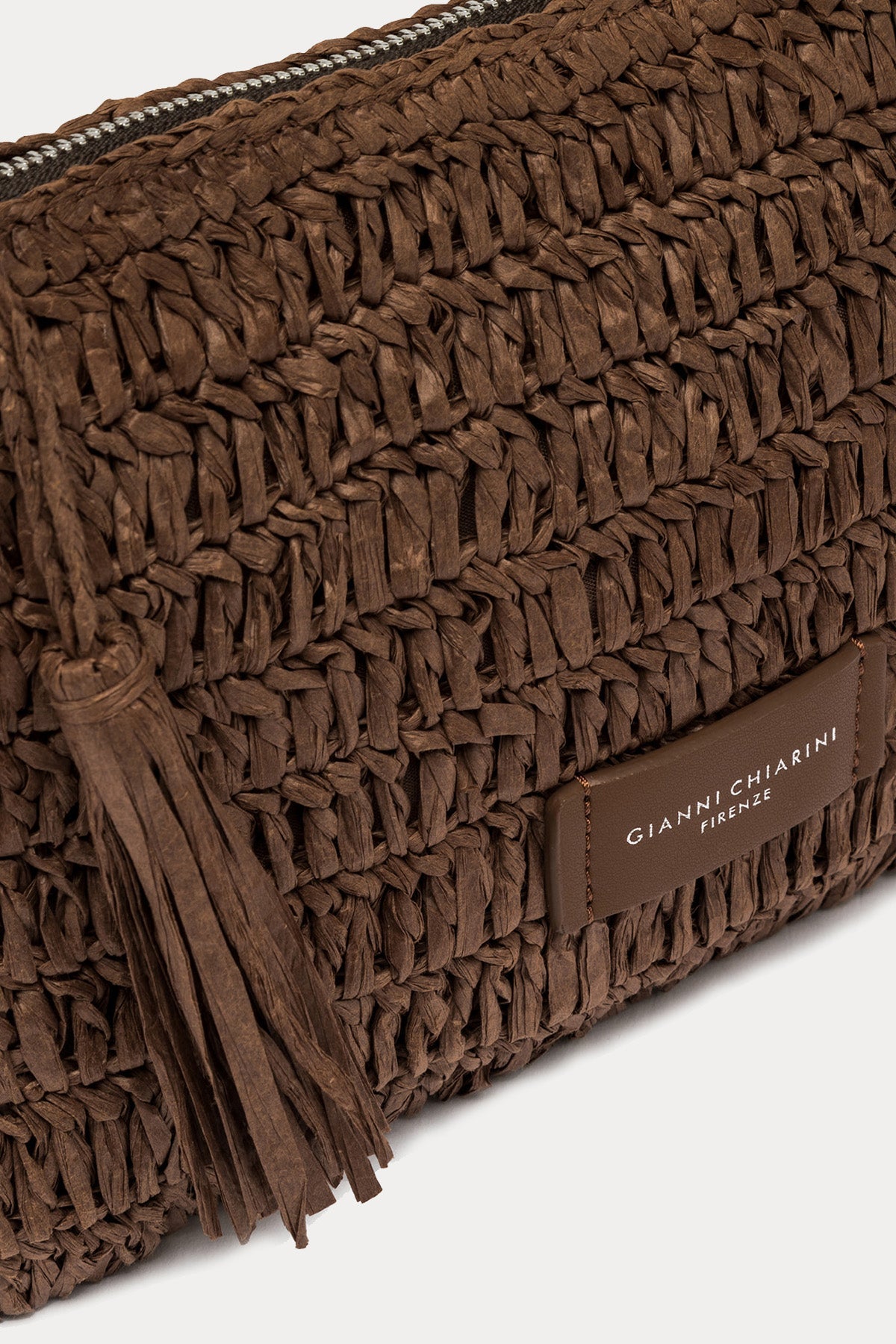 Gianni Chiarini Marcella Hasır Örgü Clutch Çanta