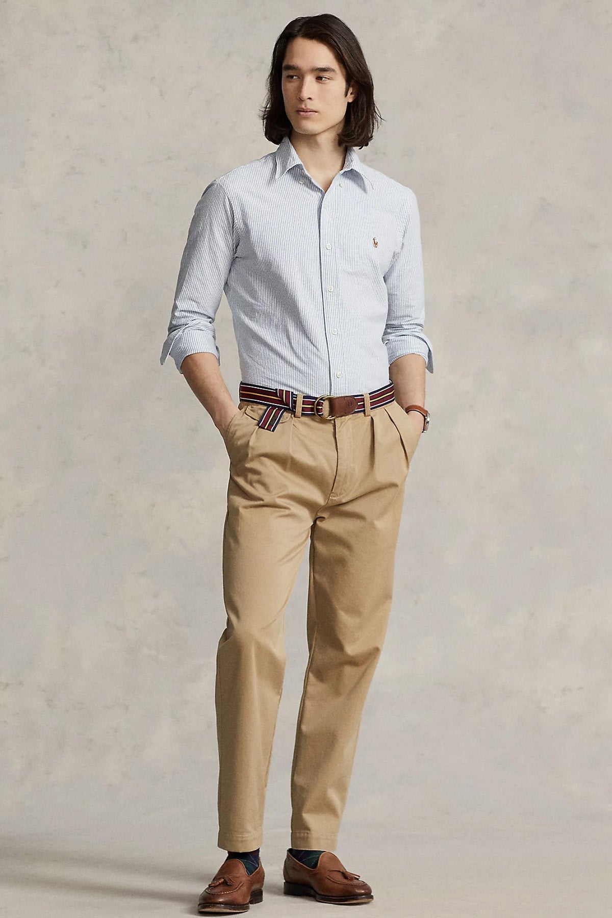 Polo Ralph Lauren Custom Fit Çizgili Oxford Gömlek