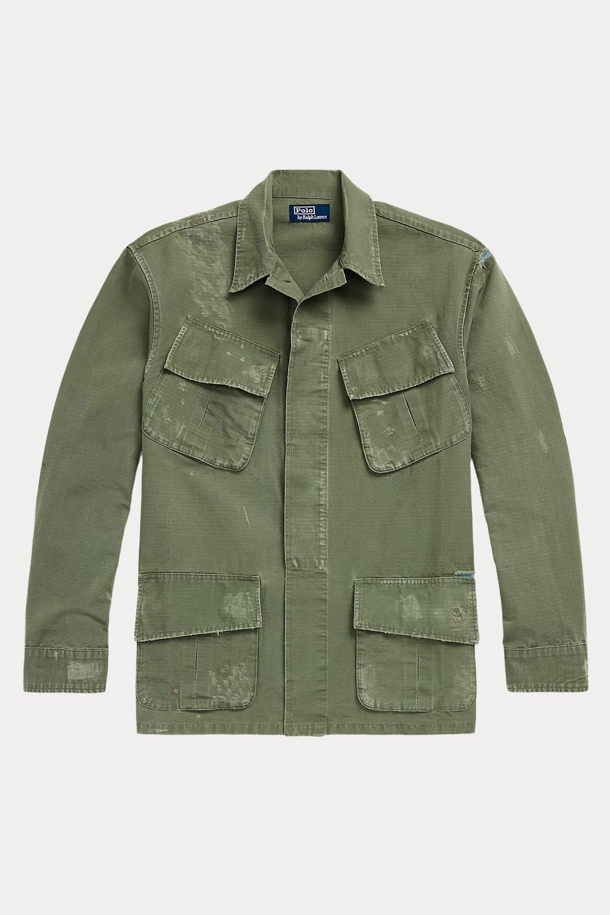 Polo Ralph Lauren Classic Fit Patchwork Desenli Yama Dirsekli Gömlek Ceket