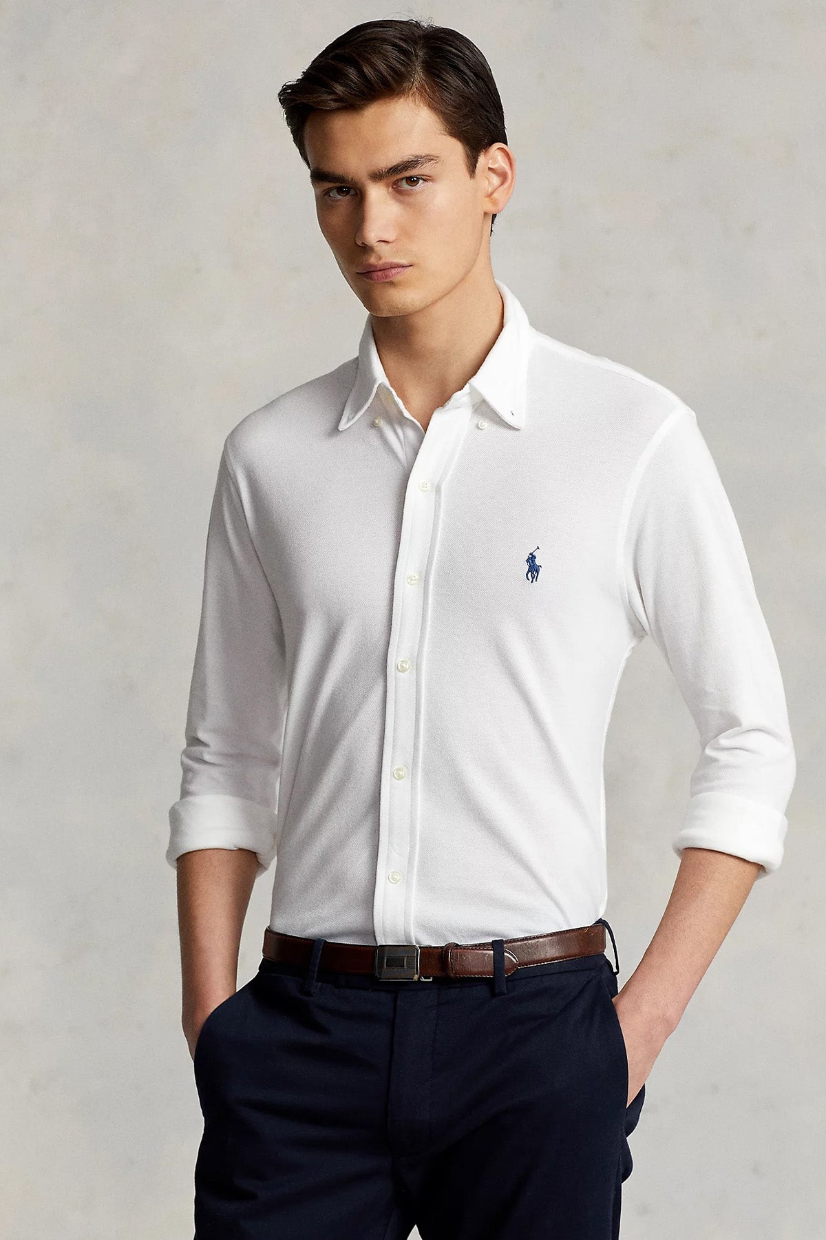 Polo Ralph Lauren Custom Fit Featherweight Mesh Gömlek-Gömlek-Libas