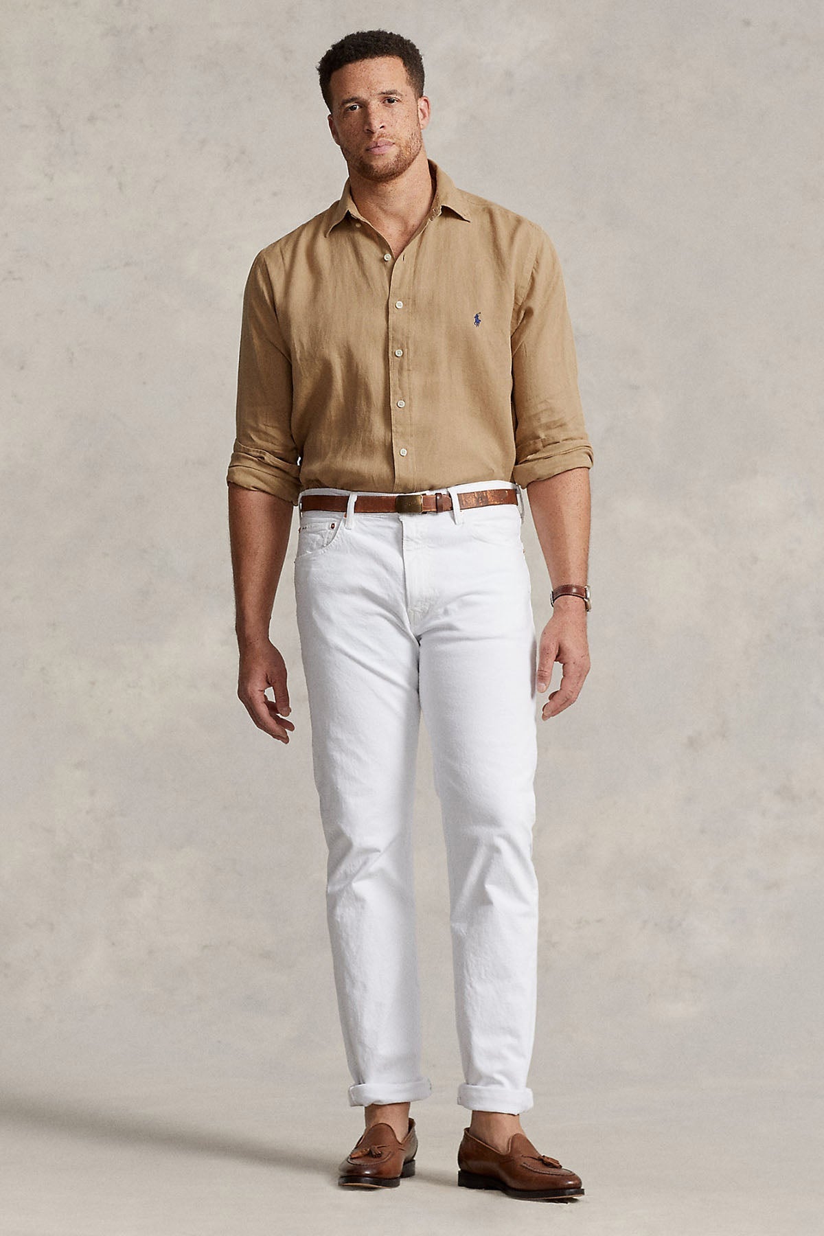 Polo Ralph Lauren Custom Fit Keten Gömlek-Gömlek-Libas