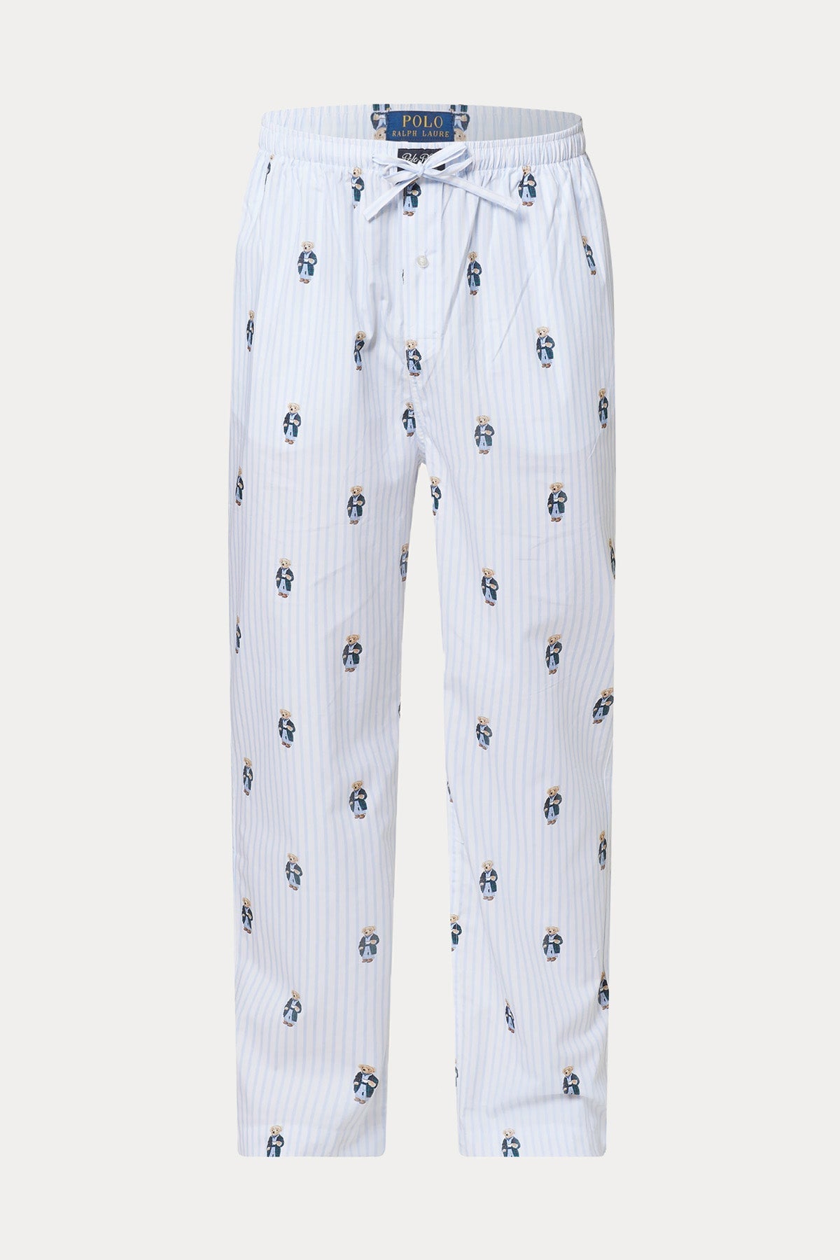 Polo Ralph Lauren Beli Lastikli Çizgili Polo Bear Pijama Altı