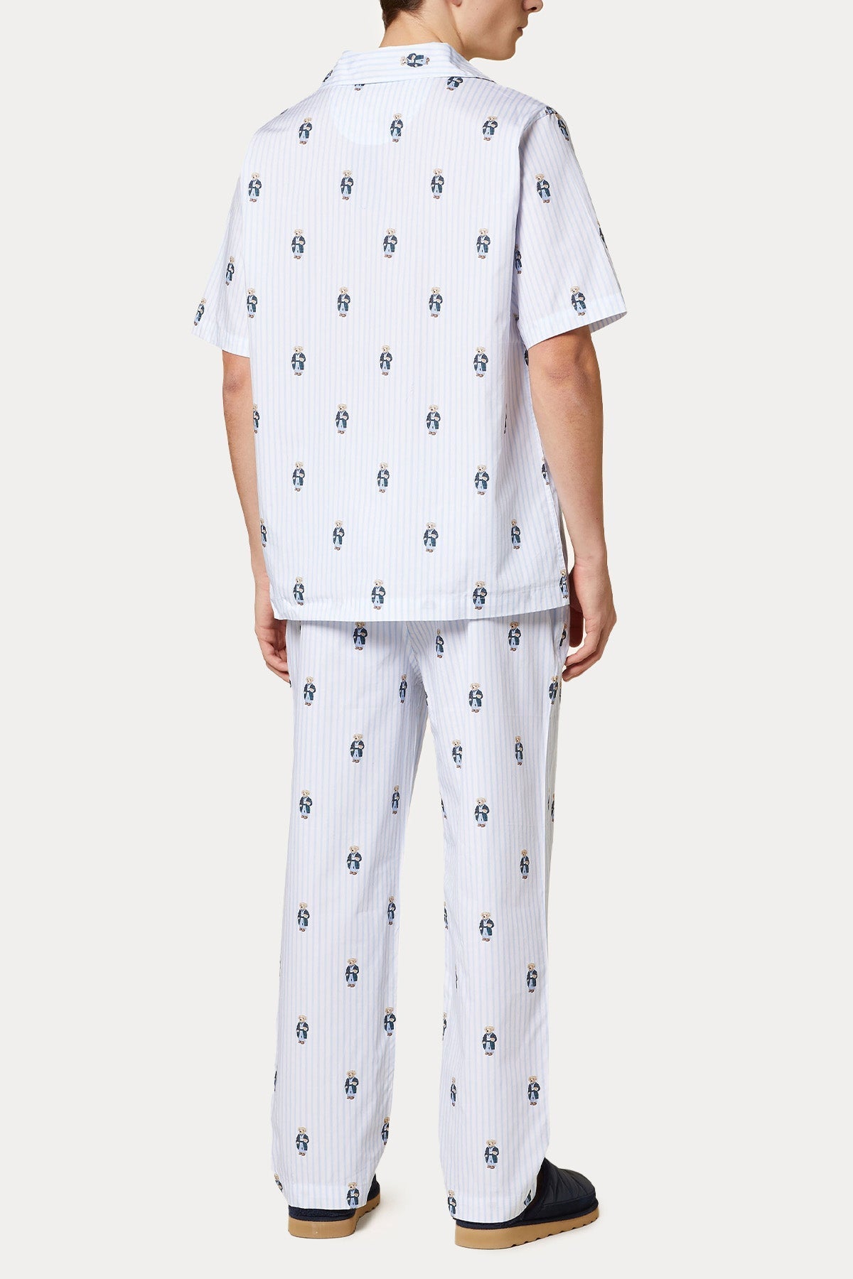 Polo Ralph Lauren Beli Lastikli Çizgili Polo Bear Pijama Altı