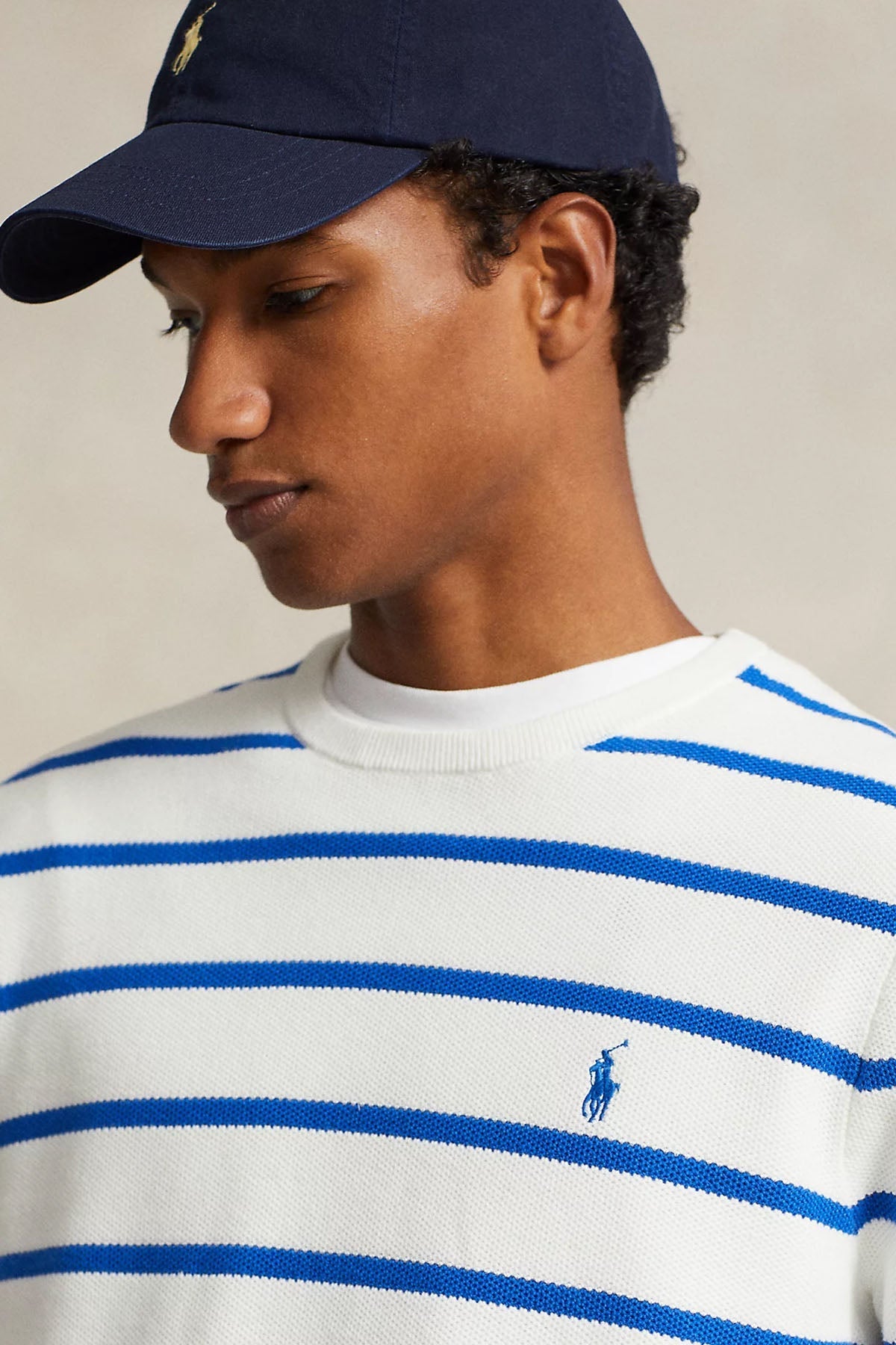 Polo Ralph Lauren Regular Fit Yuvarlak Yaka Çizgili Örgü Triko