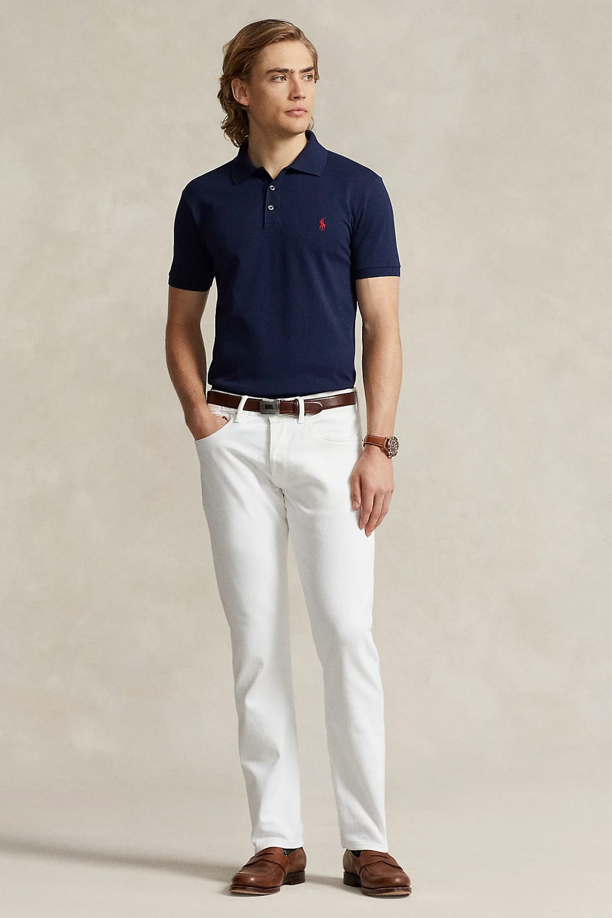 Polo Ralph Lauren Custom Slim Fit Polo Yaka T-shirt 710541705009