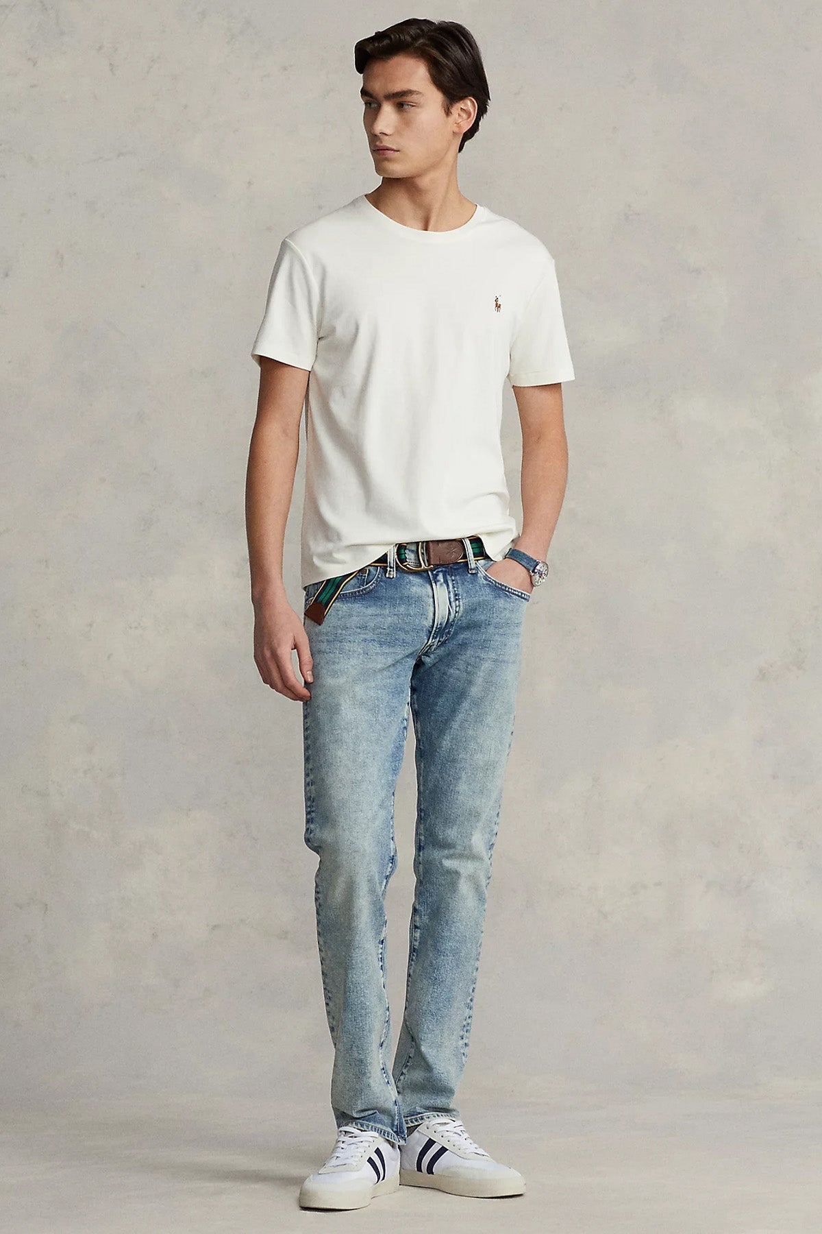 Polo Ralph Lauren Custom Slim Fit Yuvarlak Yaka Logolu T-shirt-T-shirt-Libas
