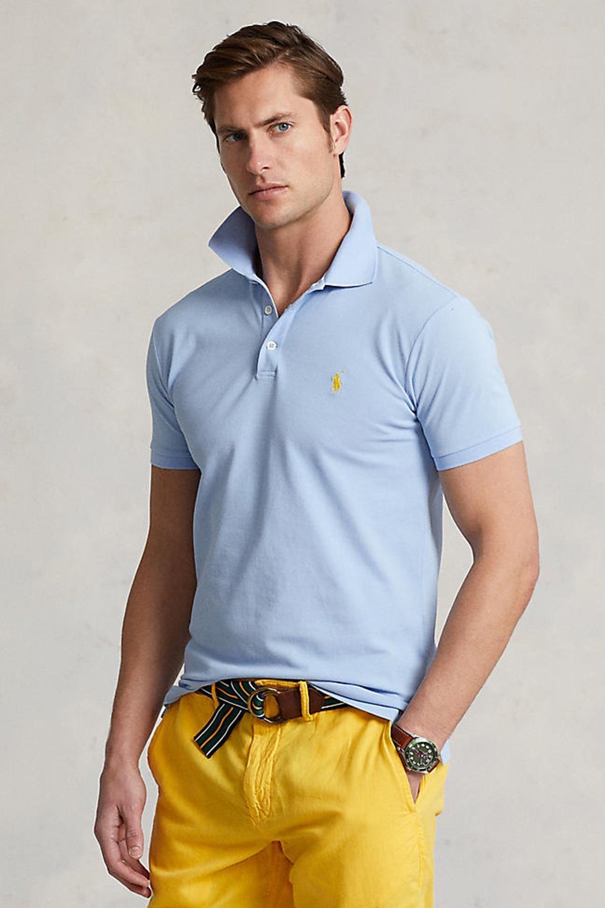 トップス POLO RALPH LAUREN CUSTOM SLIM FIT M Polo Ralph Lauren Custom Slim Fit Stretch Mesh Polo Yaka T-shirt