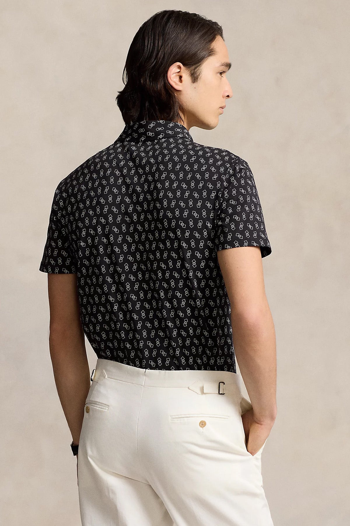 Polo Ralph Lauren Tailored Fit Desenli Polo Yaka T-shirt