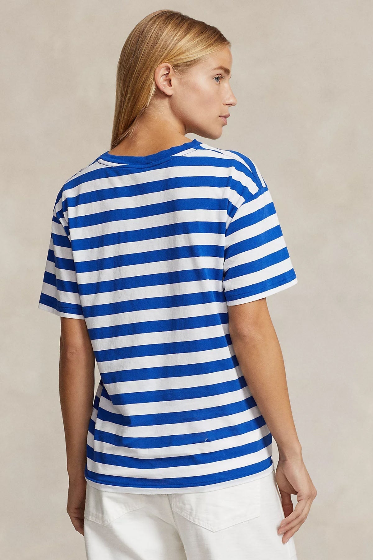Polo Ralph Lauren Yuvarlak Yaka Çizgili T-shirt-T-shirt-Libas