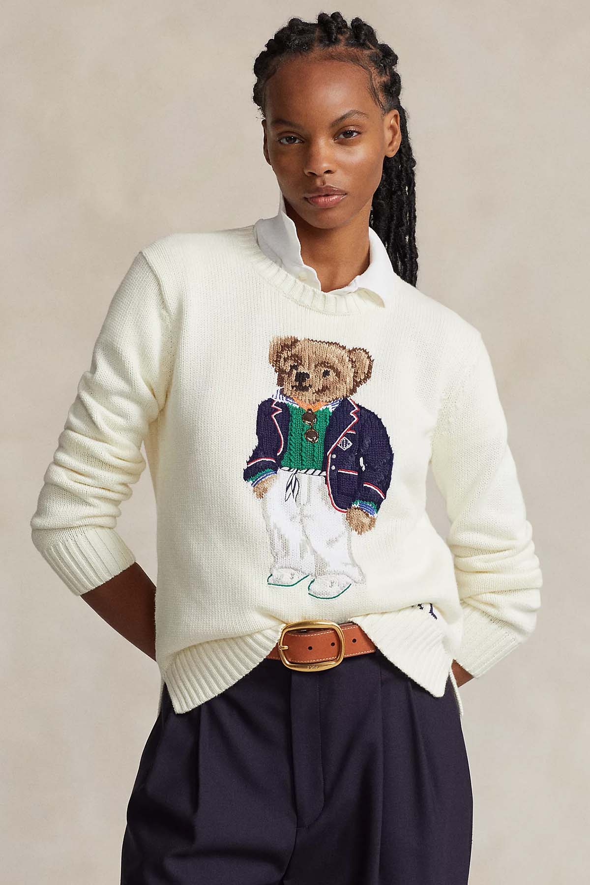 Polo Ralph Lauren Yuvarlak Yaka Örgü Polo Bear Triko-Triko-Libas