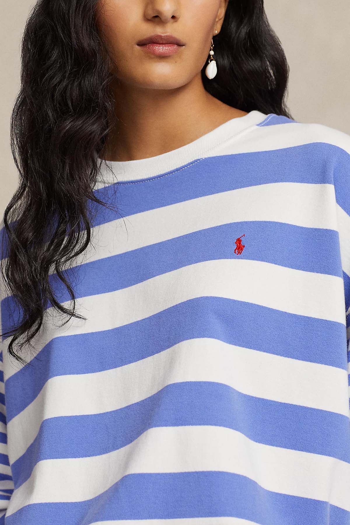 Polo Ralph Lauren Yuvarlak Yaka Çizgili Sweatshirt
