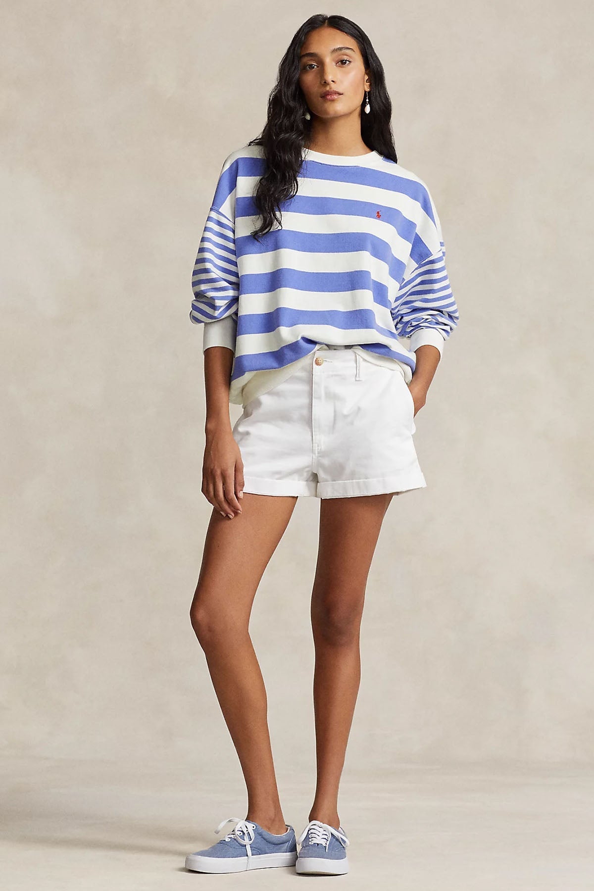 Polo Ralph Lauren Yuvarlak Yaka Çizgili Sweatshirt