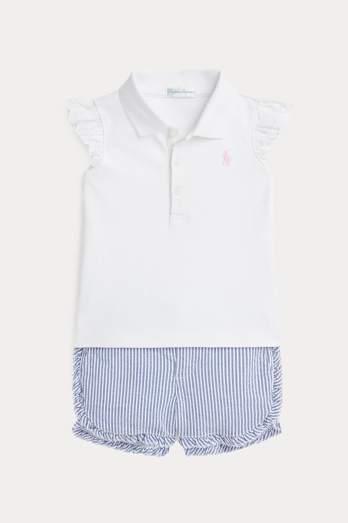 Polo Ralph Lauren Kids 24 Aylık Kız Bebek T-shirt - Şort Set