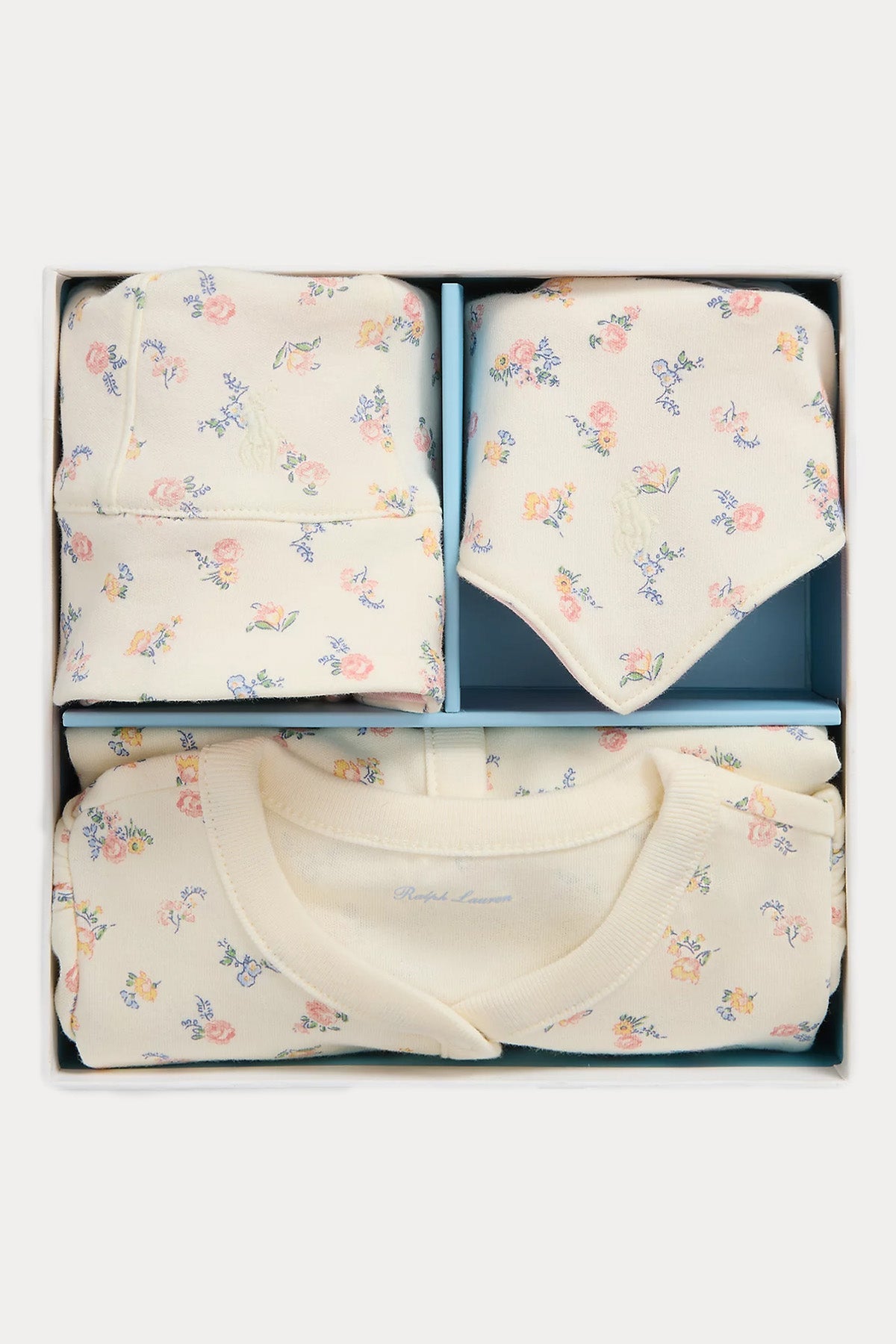 Polo Ralph Lauren Kids 6 Aylık Kız Bebek Logolu Desenli Tulum Set