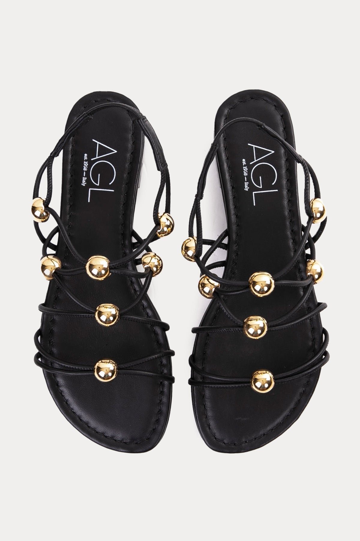 Agl Summer Sandal Balls Örgü Deri Sandalet