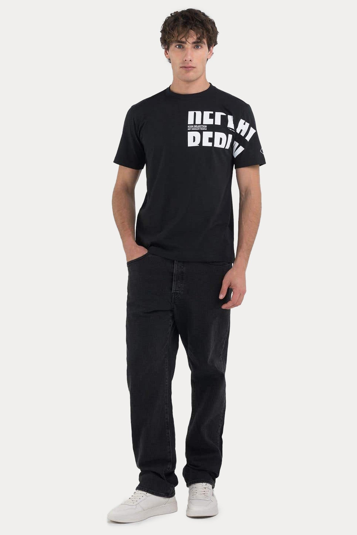 Replay Yuvarlak Yaka Logolu T-shirt