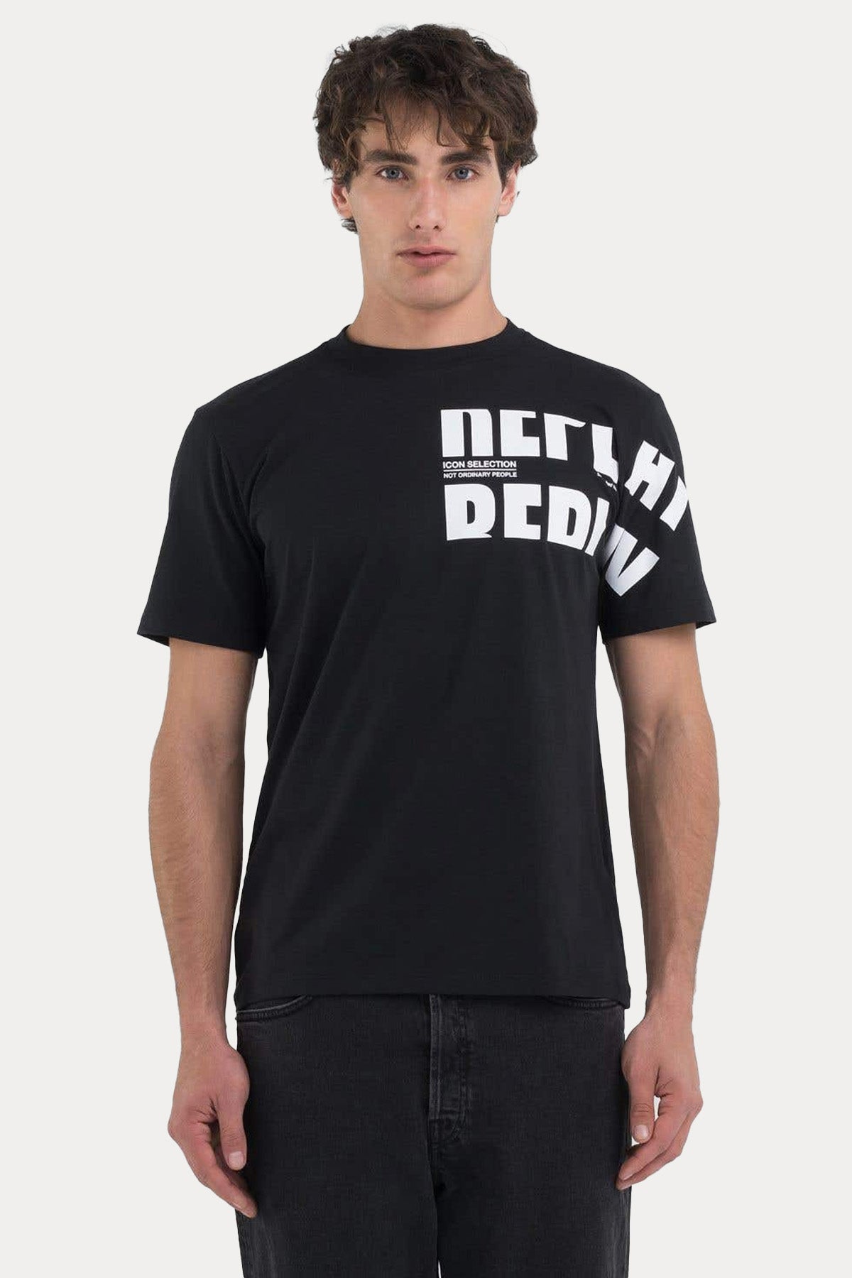 Replay Yuvarlak Yaka Logolu T-shirt