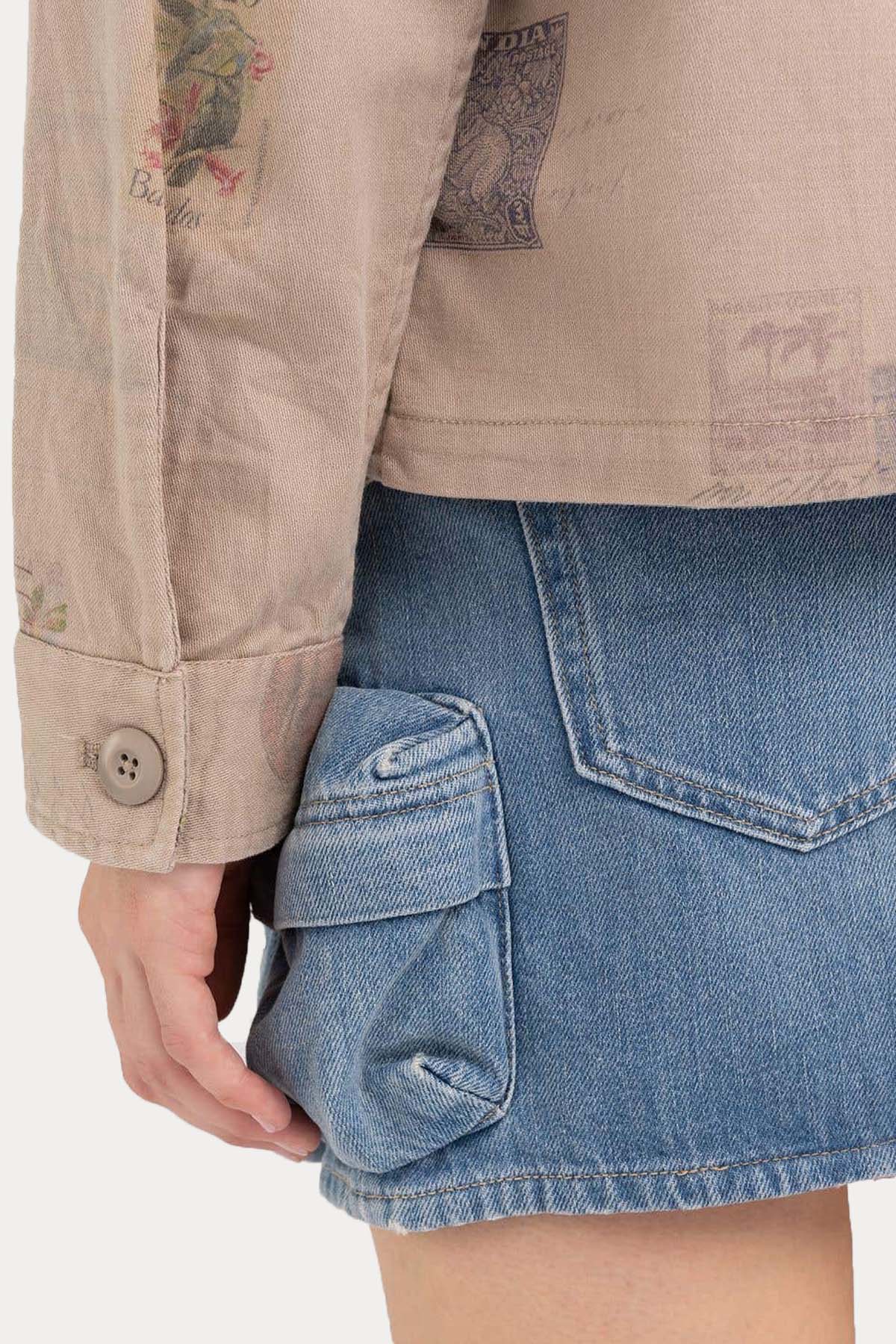 Replay Boy Fit Logolu Cep Detaylı Gömlek Ceket