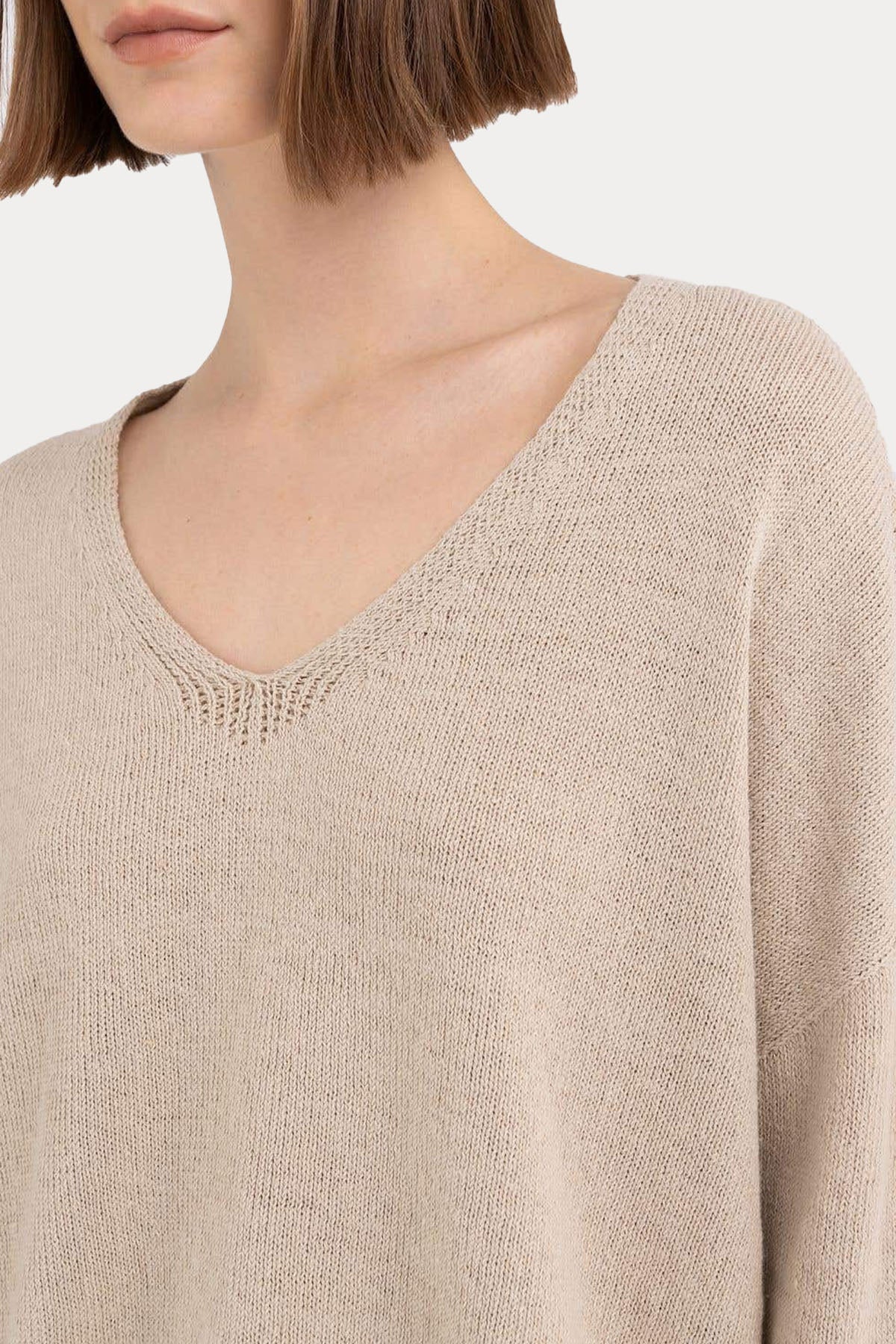 Replay V Yaka Geniş Kesim Örgü Triko