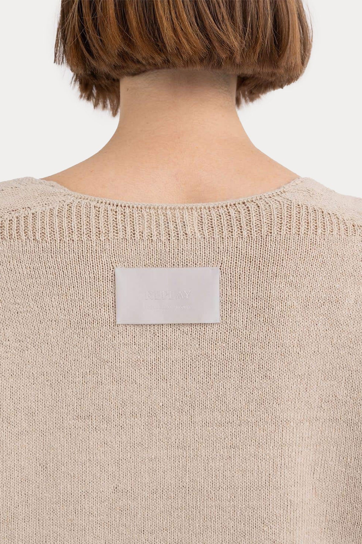 Replay V Yaka Geniş Kesim Örgü Triko