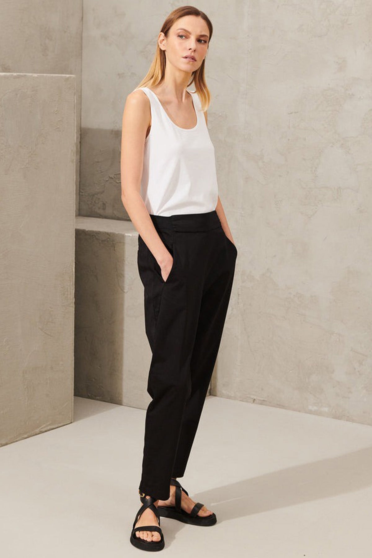 Transit Yandan Cepli Streç Pantolon