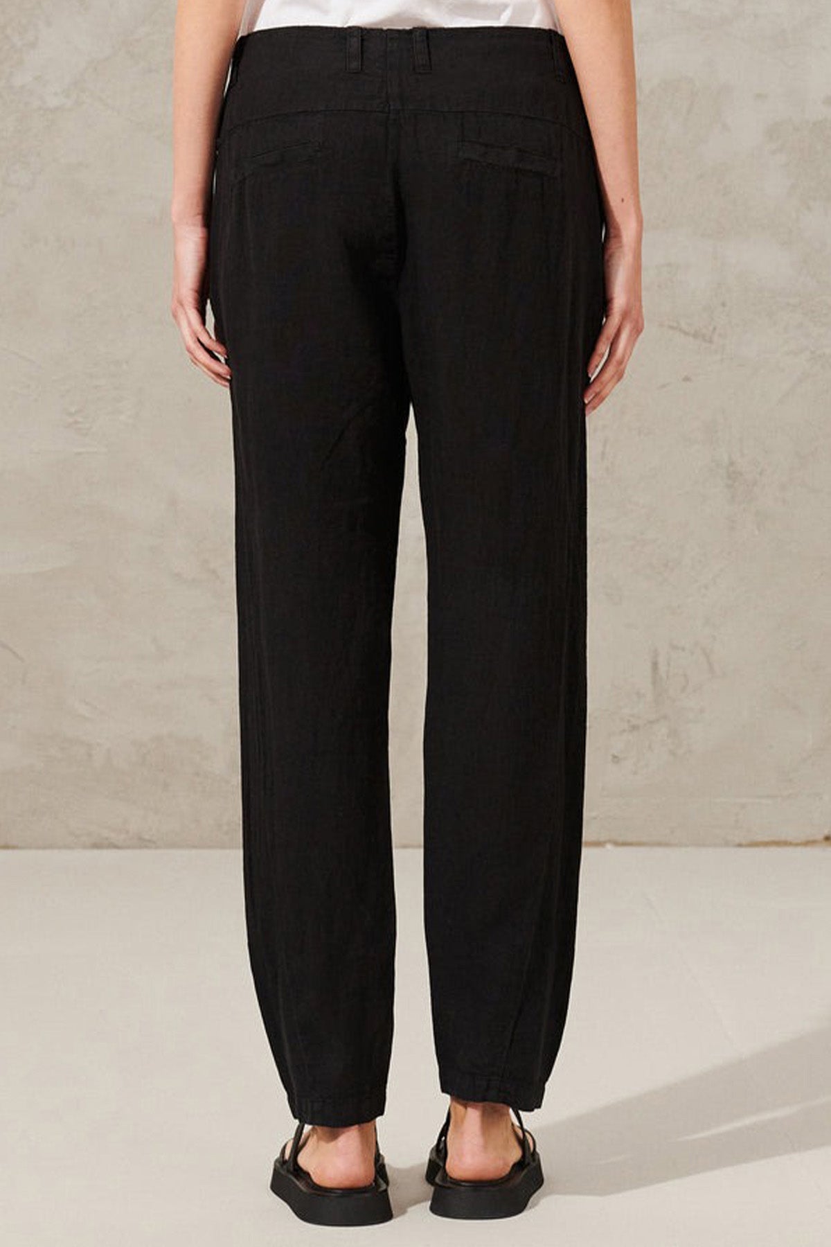 Transit Yandan Cepli Keten Pantolon