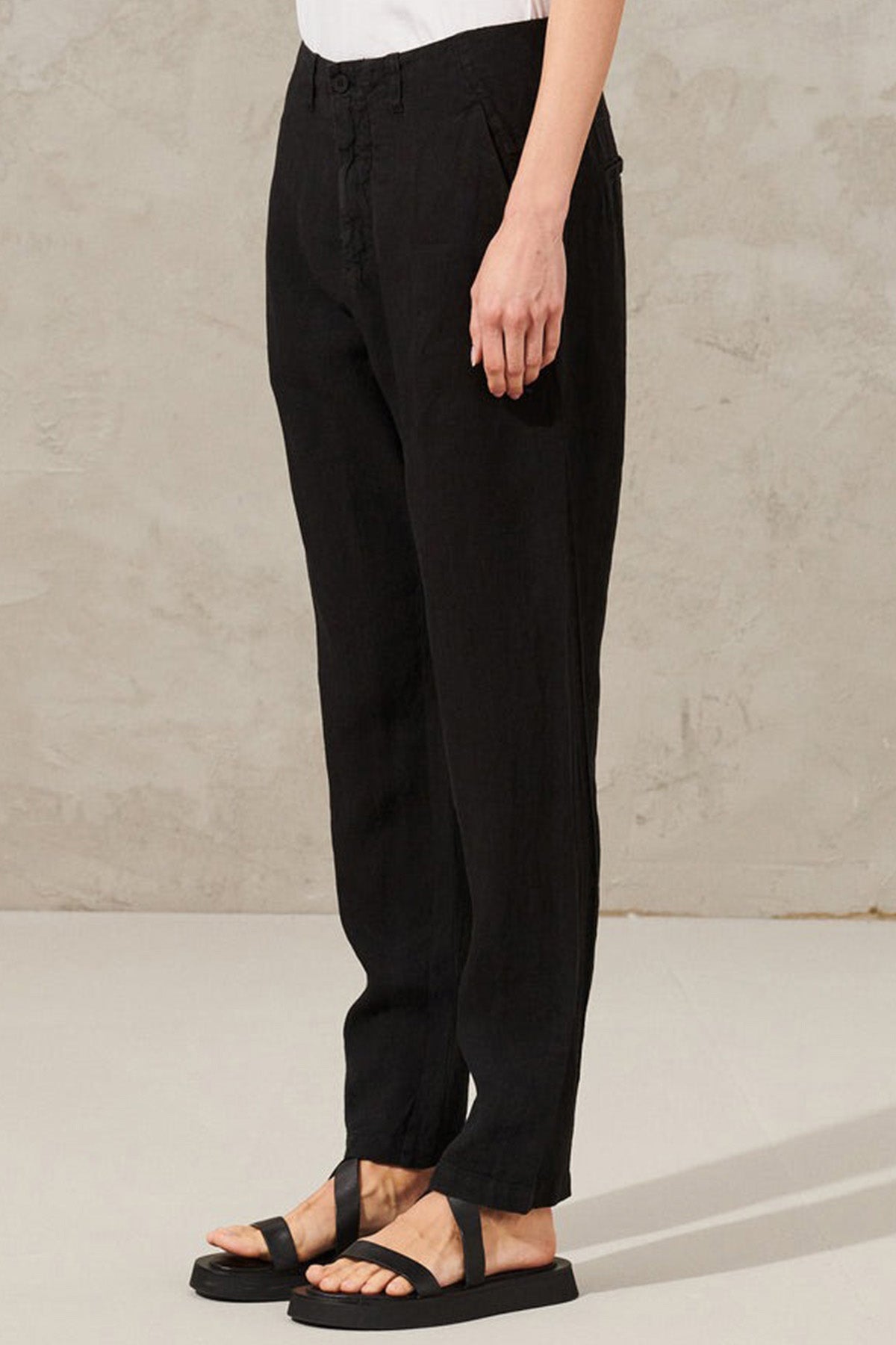 Transit Yandan Cepli Keten Pantolon