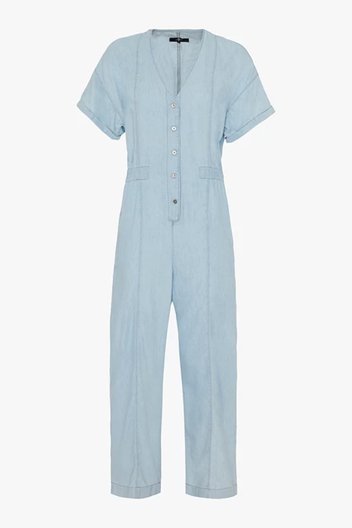 7 For All Mankind Ease V Yaka Beli Lastikli Tulum-Libas Trendy Fashion Store