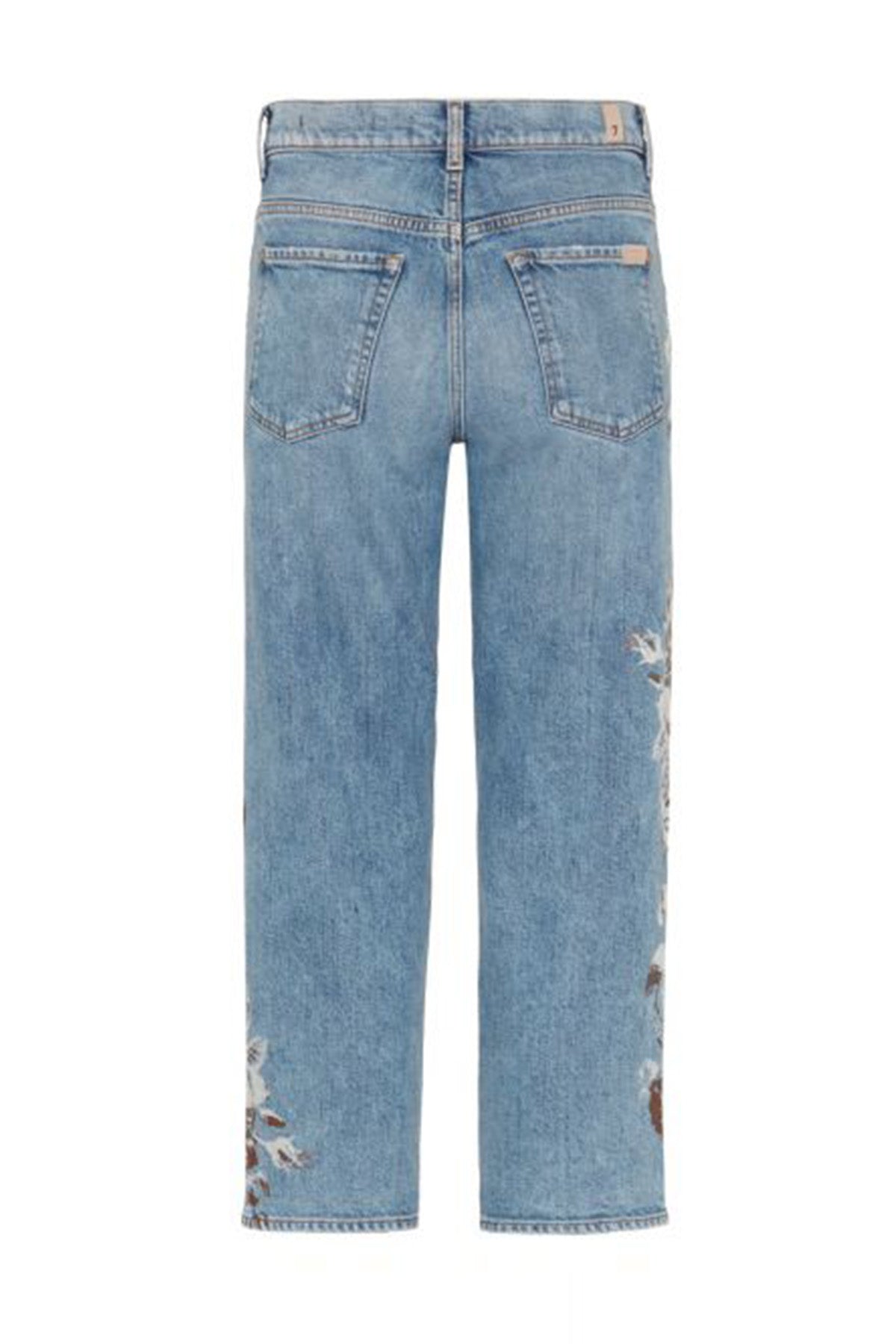 7 For All Mankind Modern Straight Yüksek Bel Desenli Jeans-Libas Trendy Fashion Store