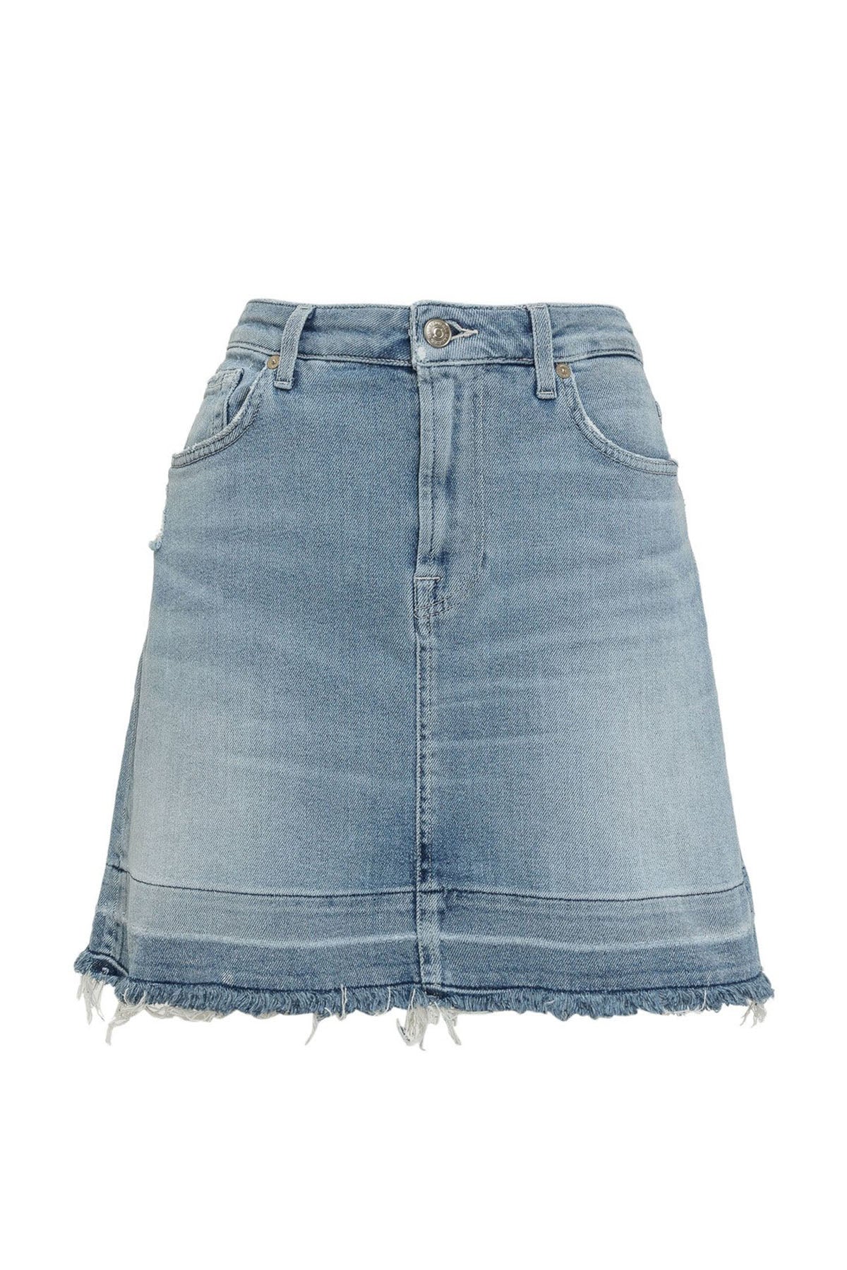 7 For All Mankind Doğal Kesim Detaylı Denim Etek-Libas Trendy Fashion Store