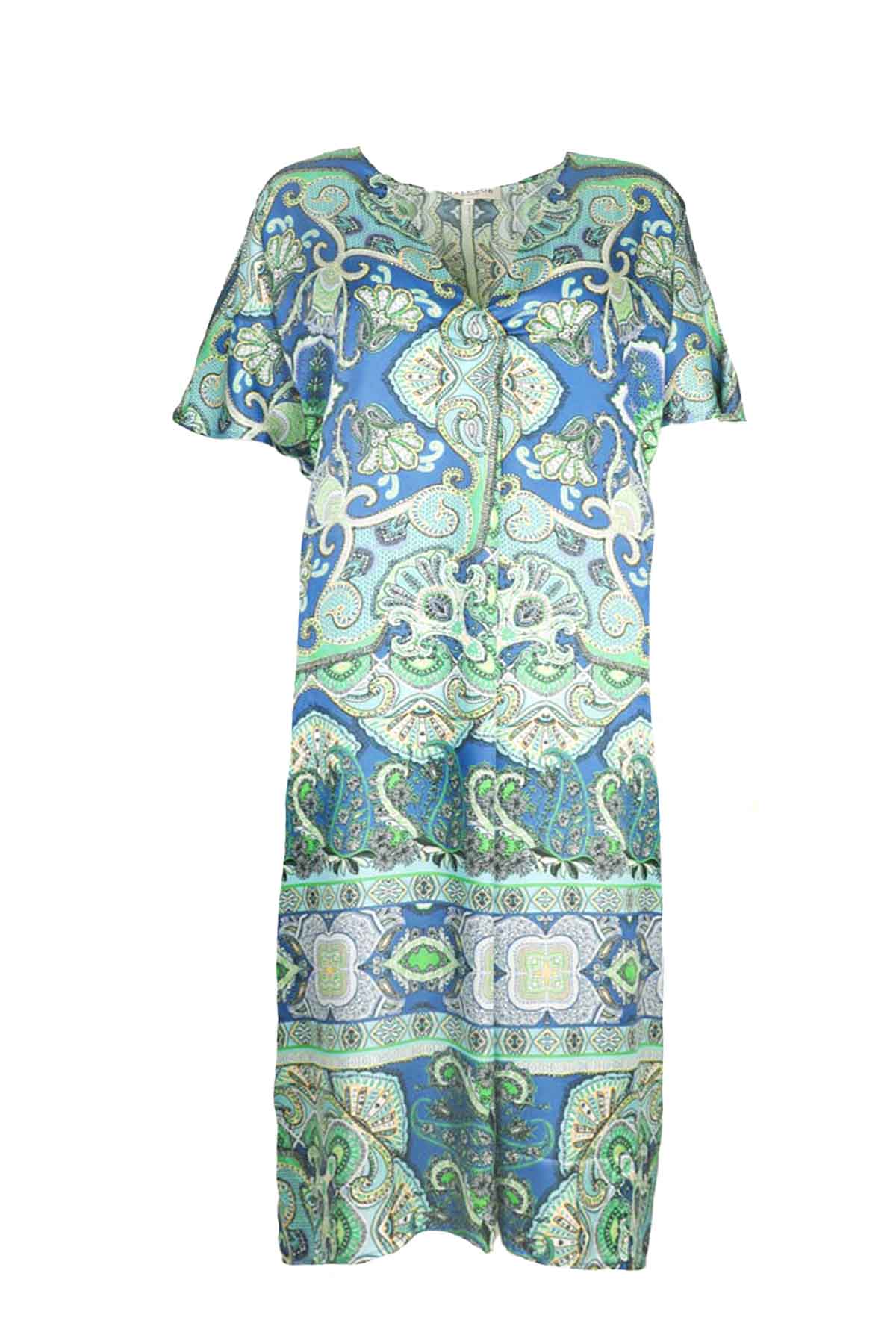 Hale Bob İpek Karışımlı V Yaka Oversize Elbise-Libas Trendy Fashion Store