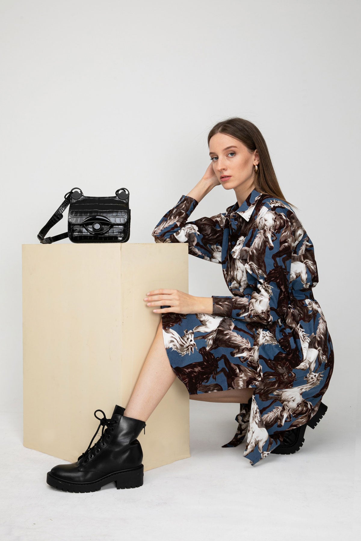 Kenzo Horses Gömlek Elbise-Libas Trendy Fashion Store