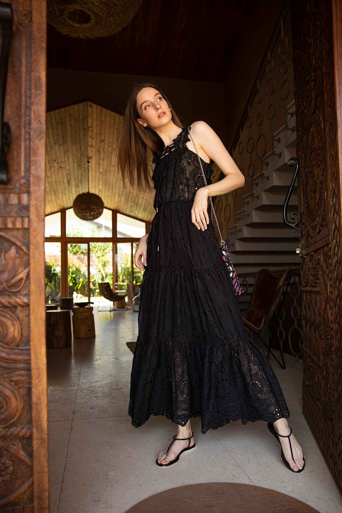 Trussardi Jeans Maxi Elbise-Libas Trendy Fashion Store